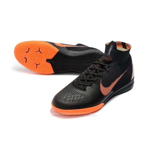 Nike Mercurial SuperflyX Elite IC Hombres Negro Naranja